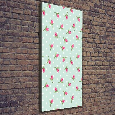 Quadro foto su tela verticale Rose