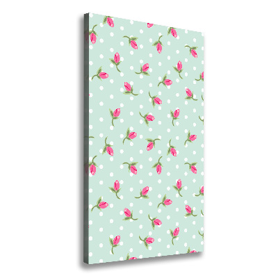 Quadro foto su tela verticale Rose