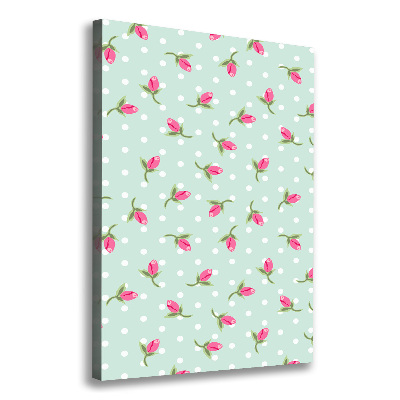 Quadro foto su tela verticale Rose