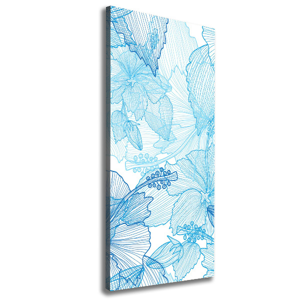 Quadro su tela canvas verticale Fiori hawaiani