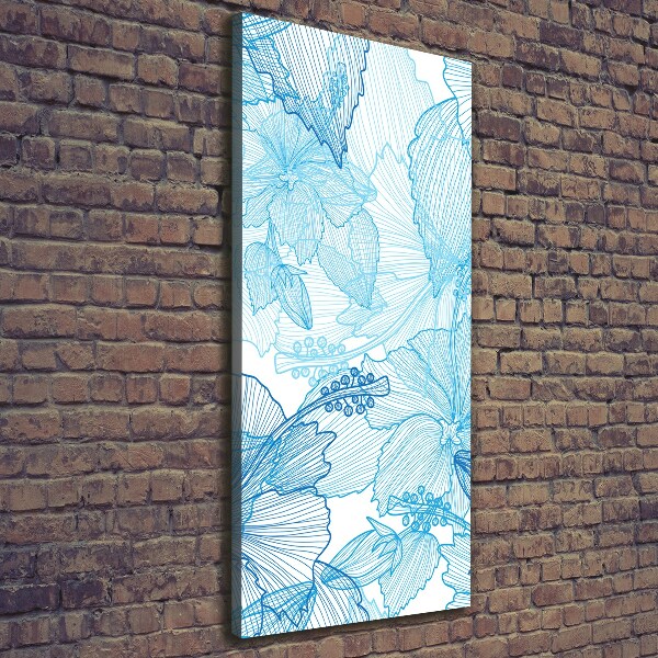 Quadro su tela canvas verticale Fiori hawaiani