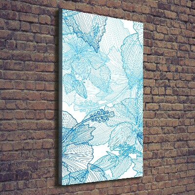 Quadro su tela canvas verticale Fiori hawaiani