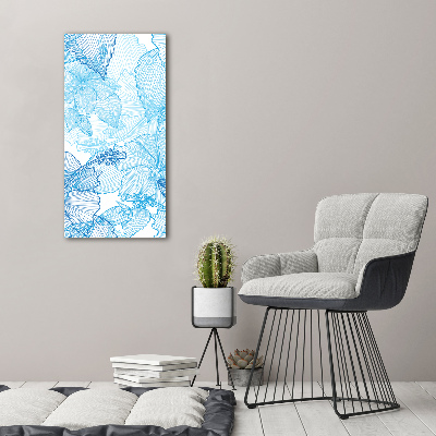 Quadro su tela canvas verticale Fiori hawaiani