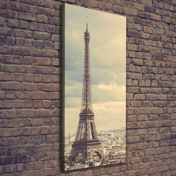 Quadro foto su tela verticale Torre Eiffel Parigi