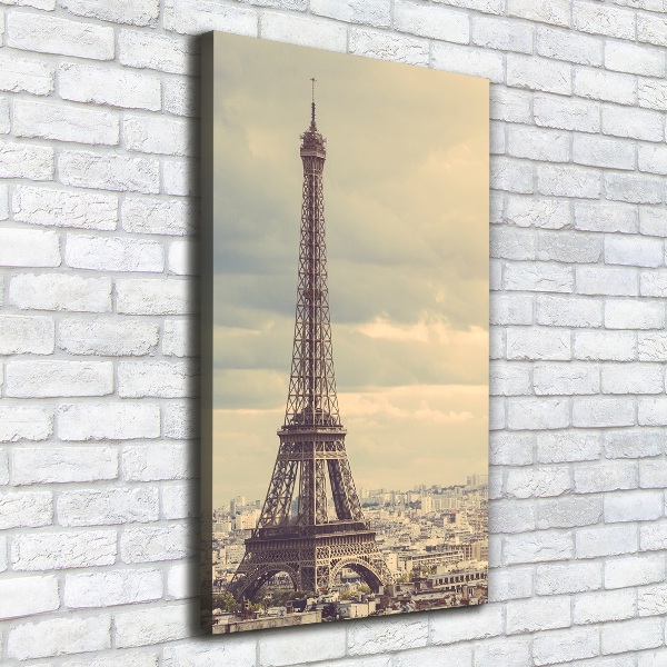 Quadro foto su tela verticale Torre Eiffel Parigi