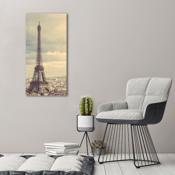 Quadro foto su tela verticale Torre Eiffel Parigi