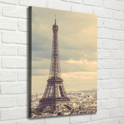 Quadro foto su tela verticale Torre Eiffel Parigi