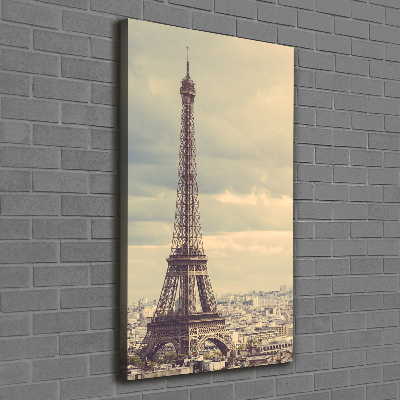 Quadro foto su tela verticale Torre Eiffel Parigi