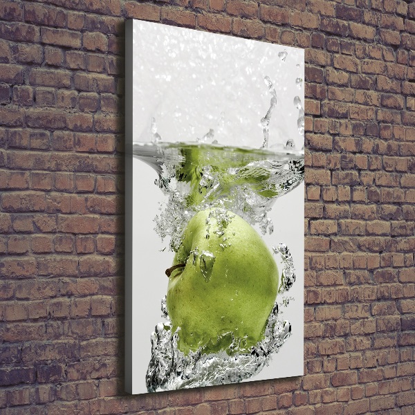 Quadro su tela canvas verticale Una mela sott'acqua