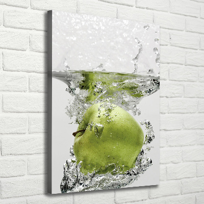 Quadro su tela canvas verticale Una mela sott'acqua
