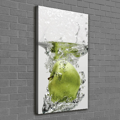 Quadro su tela canvas verticale Una mela sott'acqua