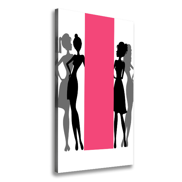 Quadro su tela canvas verticale Silhouette femminili