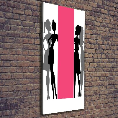 Quadro su tela canvas verticale Silhouette femminili
