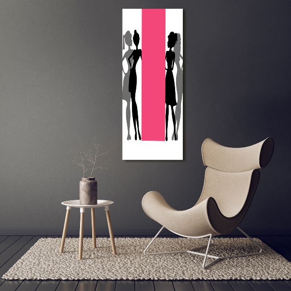 Quadro su tela canvas verticale Silhouette femminili