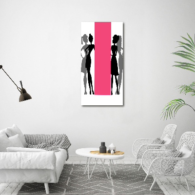 Quadro su tela canvas verticale Silhouette femminili
