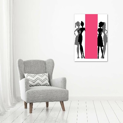 Quadro su tela canvas verticale Silhouette femminili