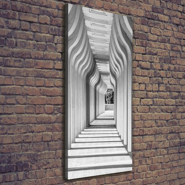 Quadro foto su tela verticale Corridoio