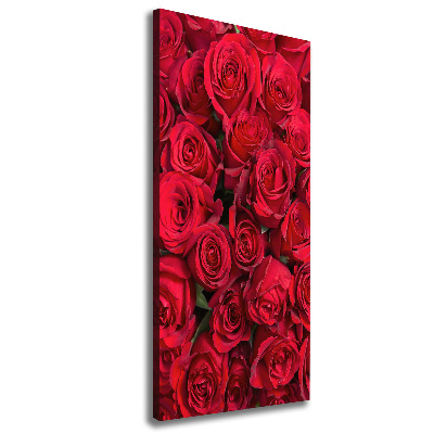 Quadro foto su tela verticale Rose rosse