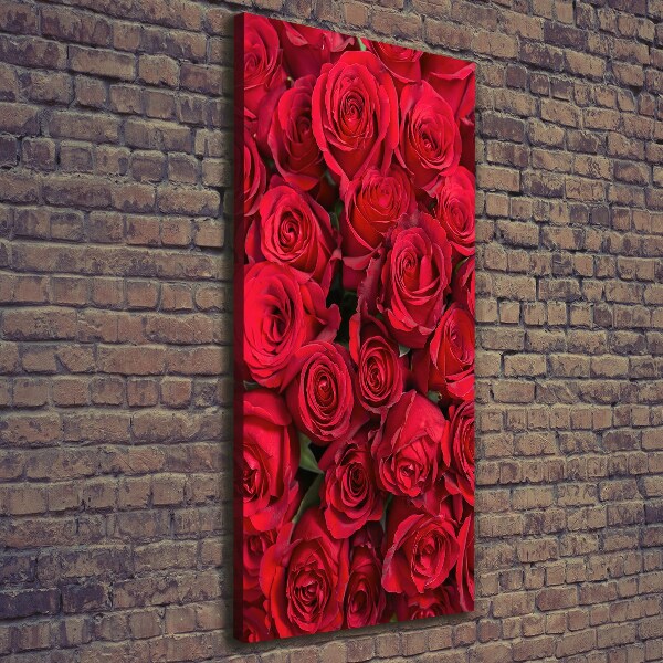Quadro foto su tela verticale Rose rosse