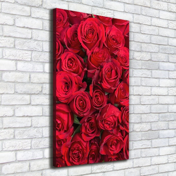 Quadro foto su tela verticale Rose rosse