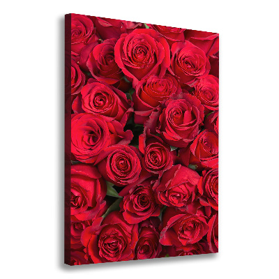 Quadro foto su tela verticale Rose rosse