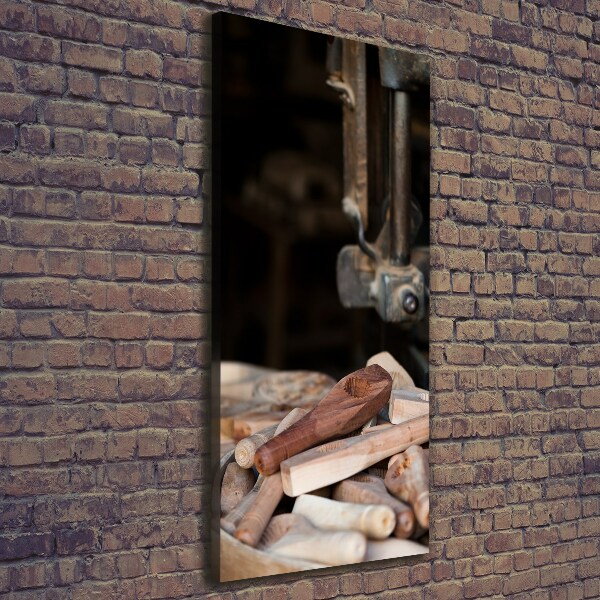 Stampa quadro su tela verticale Utensili in legno