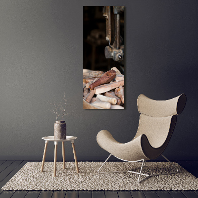 Stampa quadro su tela verticale Utensili in legno