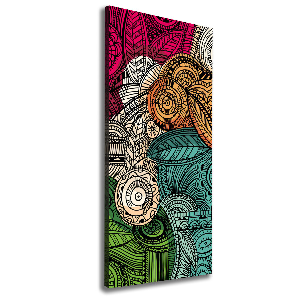 Quadro foto su tela verticale Piume astratte