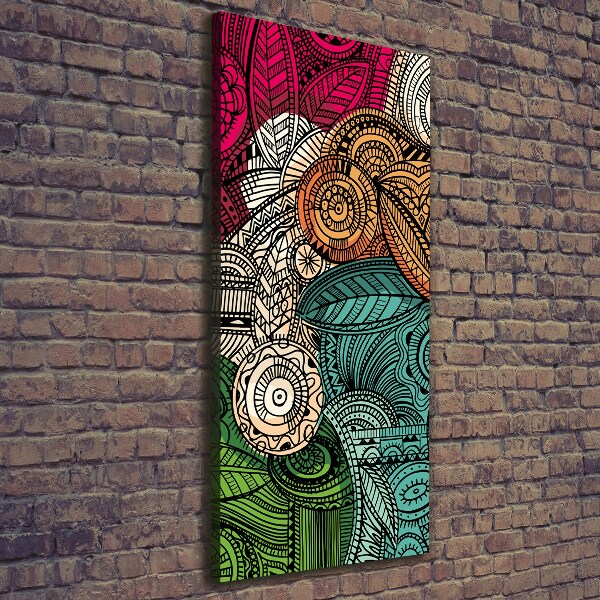 Quadro foto su tela verticale Piume astratte