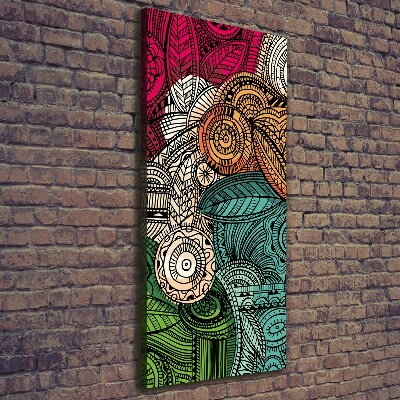 Quadro foto su tela verticale Piume astratte