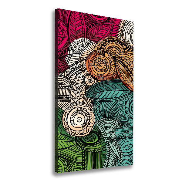 Quadro foto su tela verticale Piume astratte