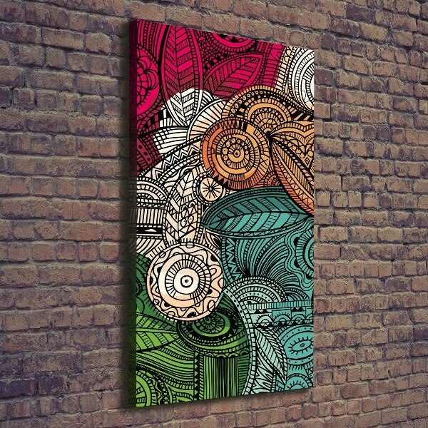 Quadro foto su tela verticale Piume astratte