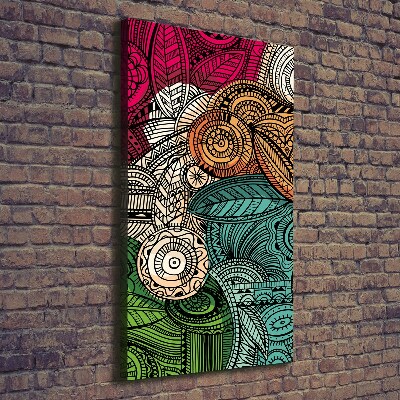 Quadro foto su tela verticale Piume astratte