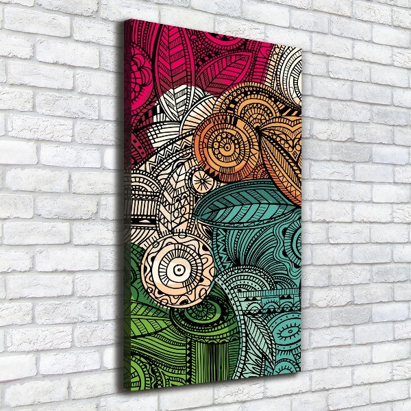 Quadro foto su tela verticale Piume astratte