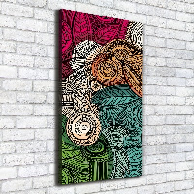 Quadro foto su tela verticale Piume astratte