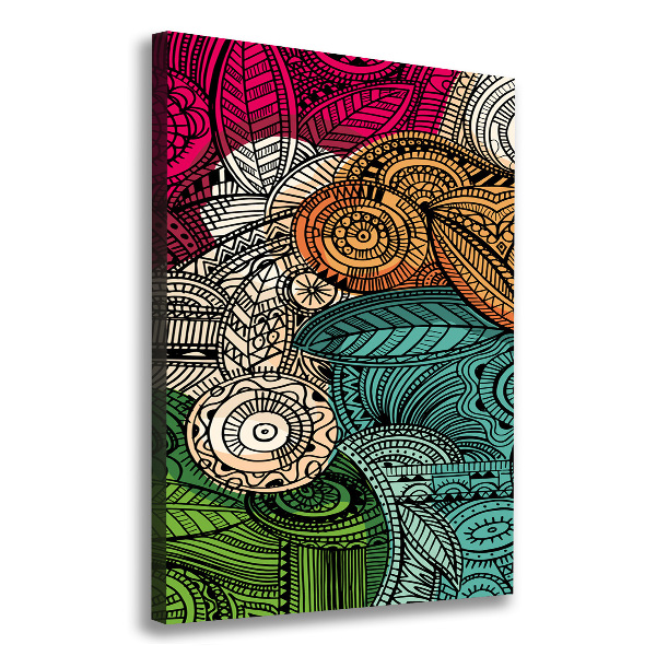 Quadro foto su tela verticale Piume astratte