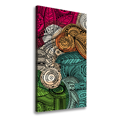 Quadro foto su tela verticale Piume astratte