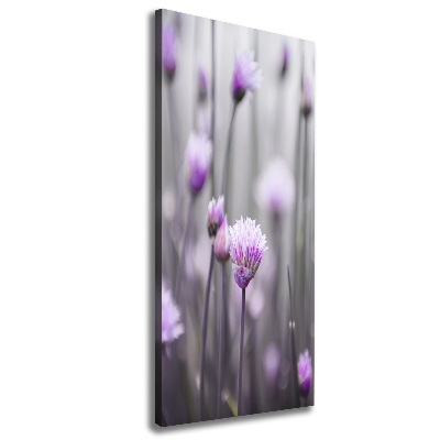 Quadro foto su tela verticale Fiori di erba cipollina