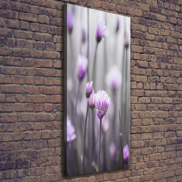 Quadro foto su tela verticale Fiori di erba cipollina