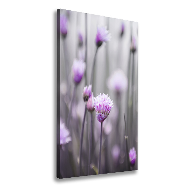 Quadro foto su tela verticale Fiori di erba cipollina