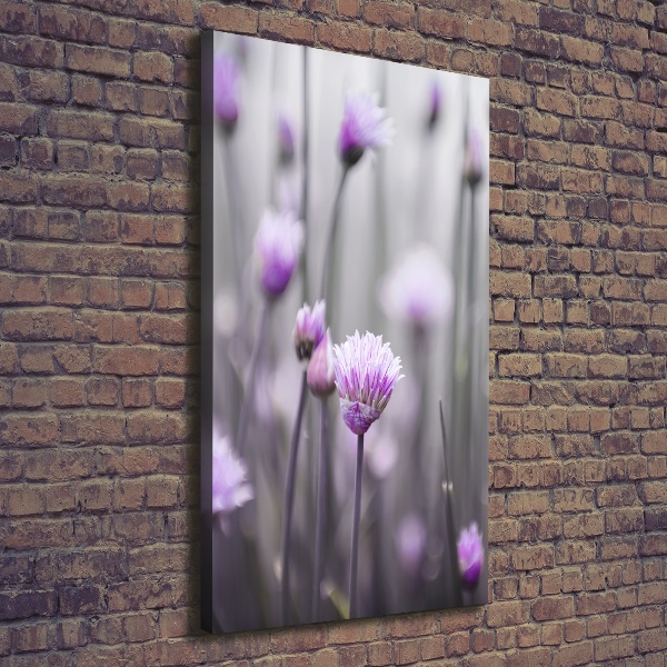 Quadro foto su tela verticale Fiori di erba cipollina