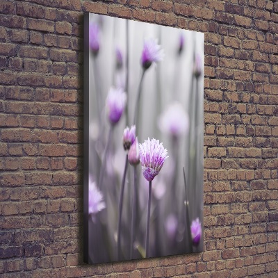 Quadro foto su tela verticale Fiori di erba cipollina