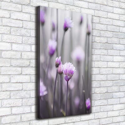 Quadro foto su tela verticale Fiori di erba cipollina