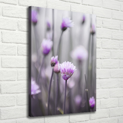 Quadro foto su tela verticale Fiori di erba cipollina