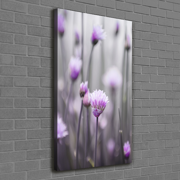 Quadro foto su tela verticale Fiori di erba cipollina