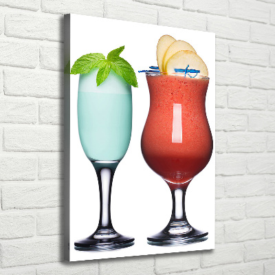 Stampa quadro su tela verticale Cocktail colorati