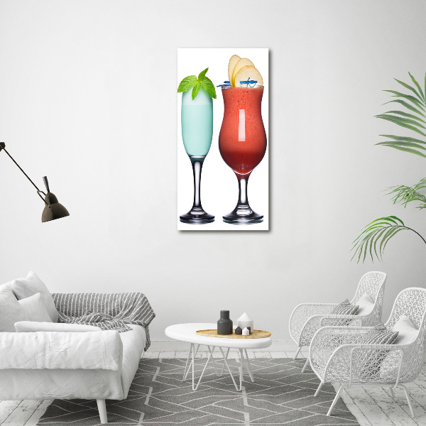 Stampa quadro su tela verticale Cocktail colorati