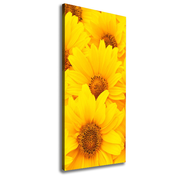 Quadro su tela canvas verticale Girasoli