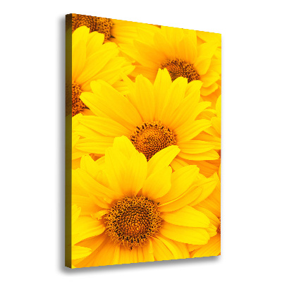 Quadro su tela canvas verticale Girasoli