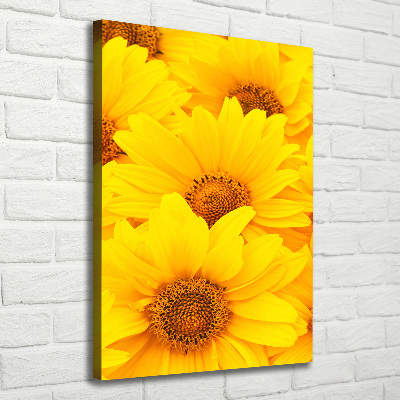 Quadro su tela canvas verticale Girasoli